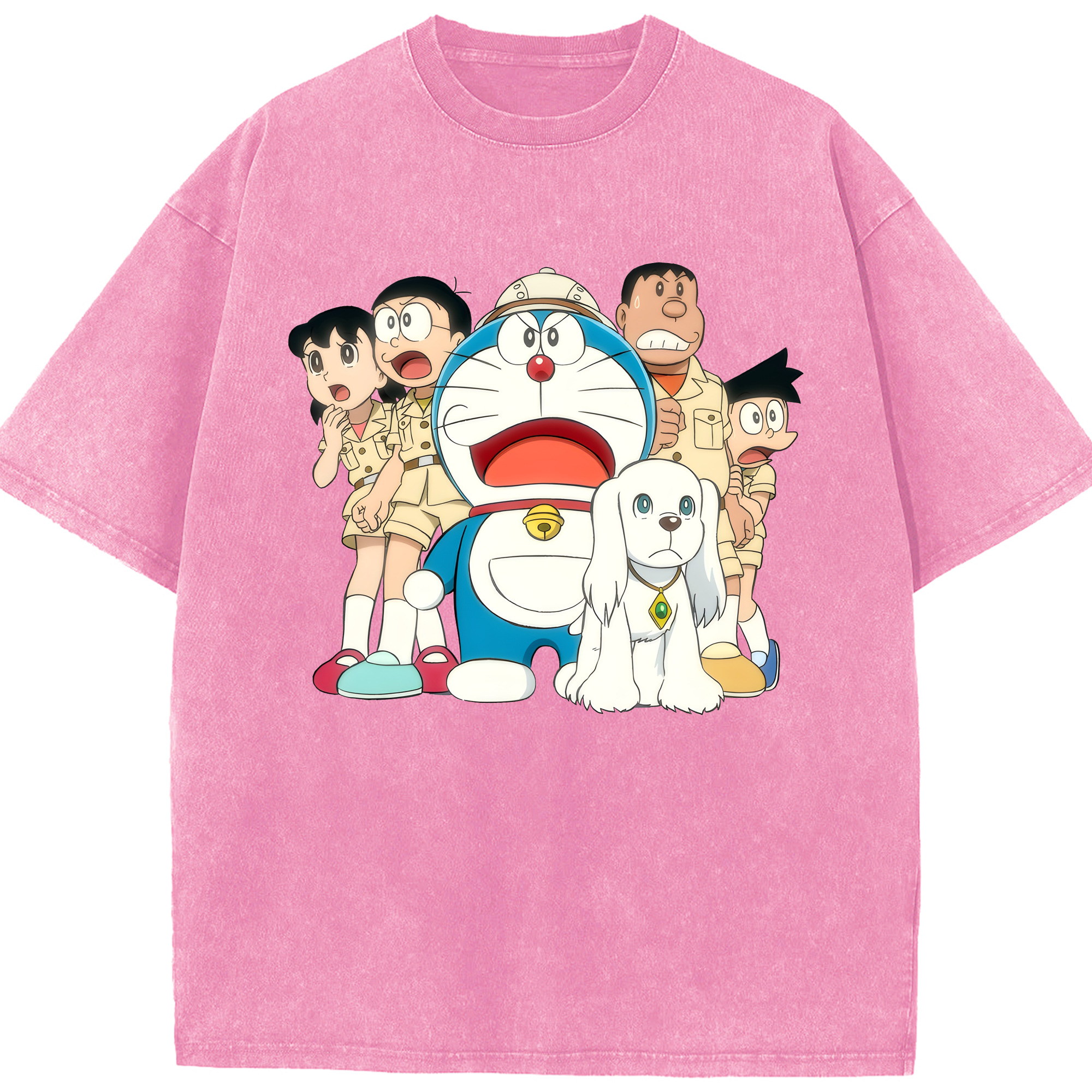 （画像用） ドラえもん Doraemon 綿100% ヴィンテージ風 半袖Tシャツ（フロントプリント）